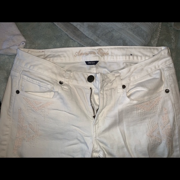 American eagle white jeans size 8 - Picture 1 of 4